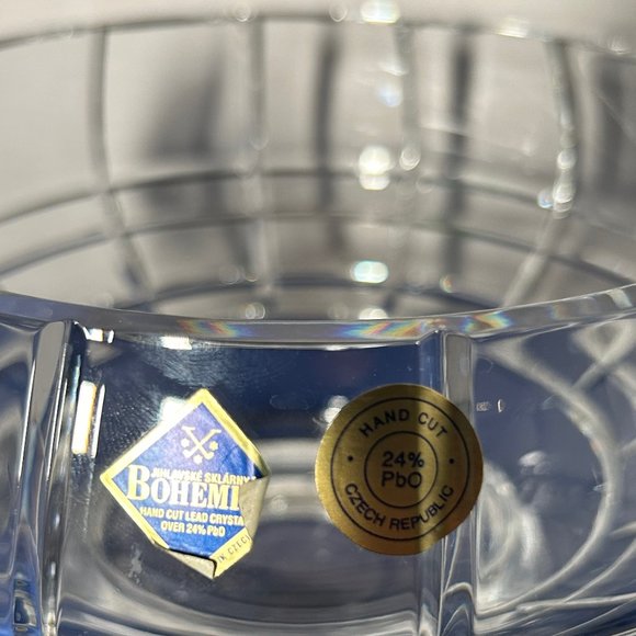 COPY - Bohemia Hand Cut 24% Lead Crystal Modern Decorative Bowl - Picture 9 of 10